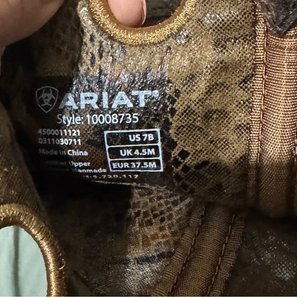 Ariat Rodeobaby Roundup Boots size 7 - Picture 6 of 6